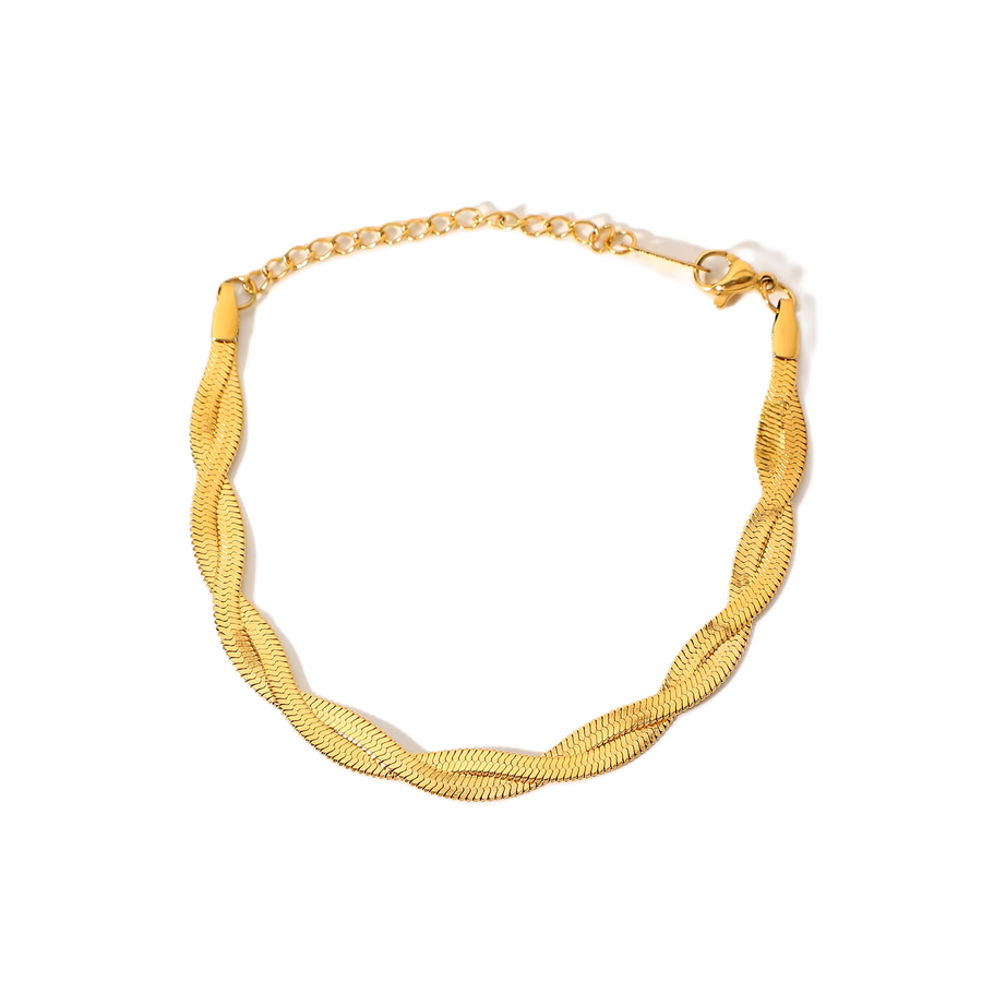 Woven Snake Gold Bracelet