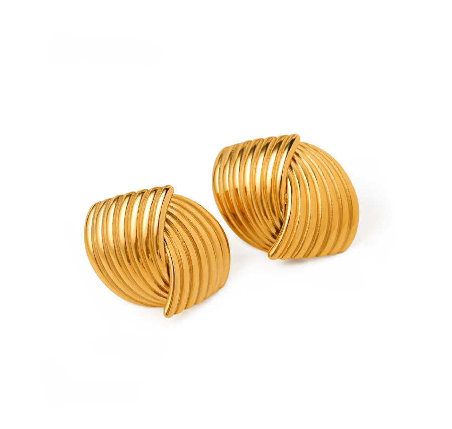 Devine Swirls Gold Earrings