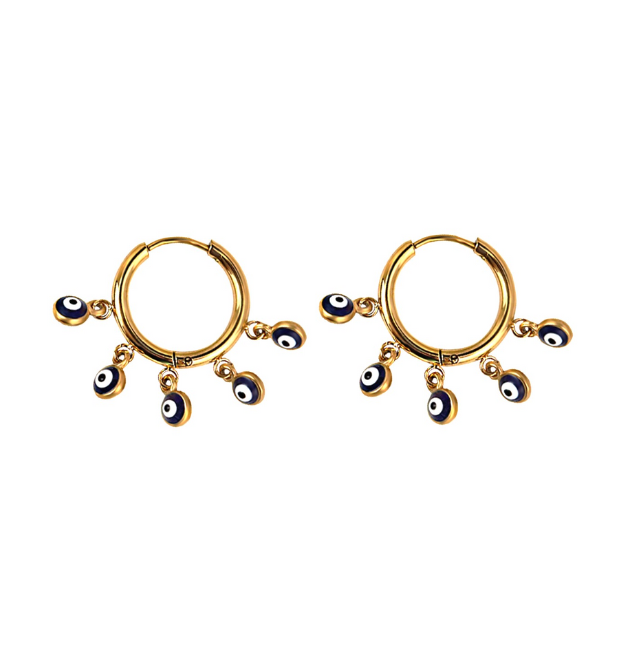 Evil Eye Earrings Gold