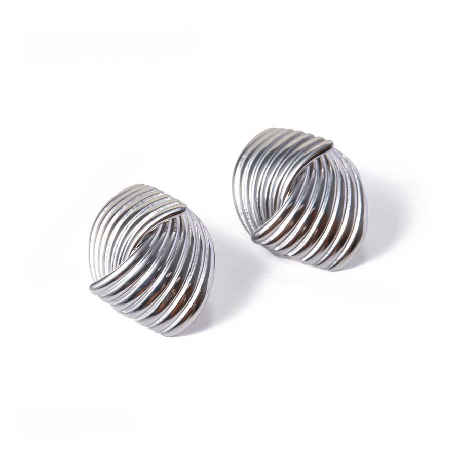 Devine Swirls Silver Earrings