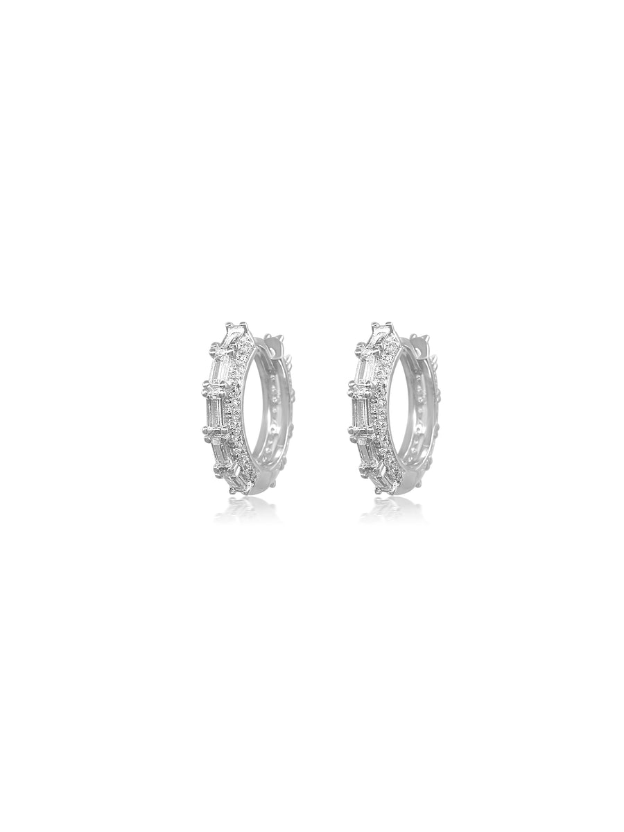 Moissanite Huggie Earrings