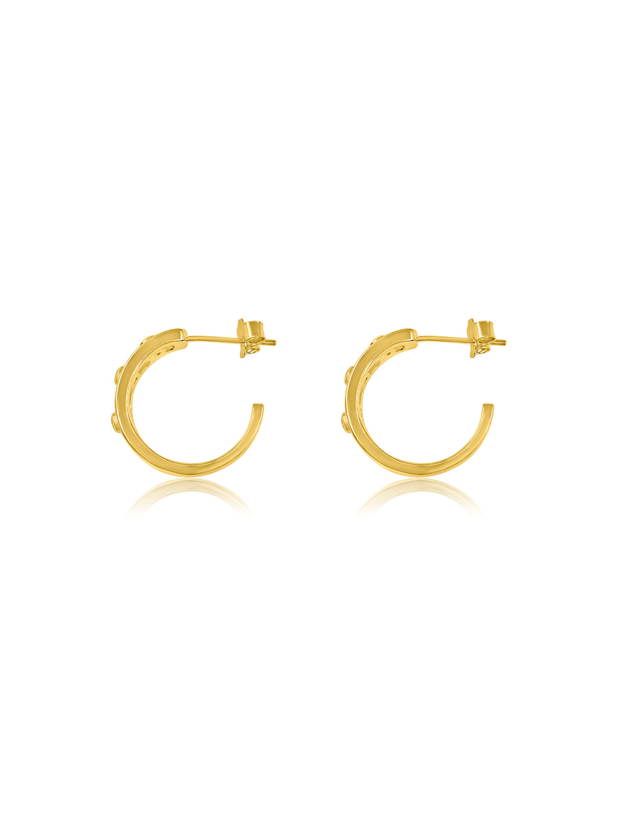 Vine Wrapped Gold Earrings (Medium)