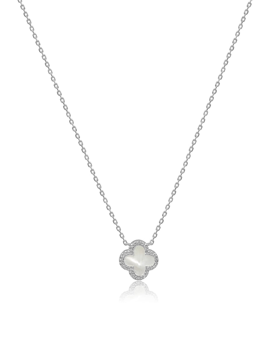 White clover deals necklace