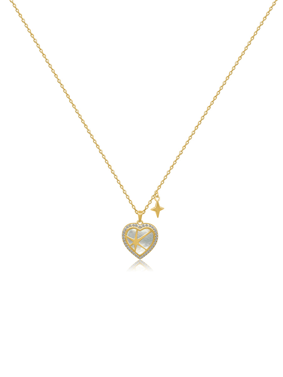 Starry Heart Gold Necklace