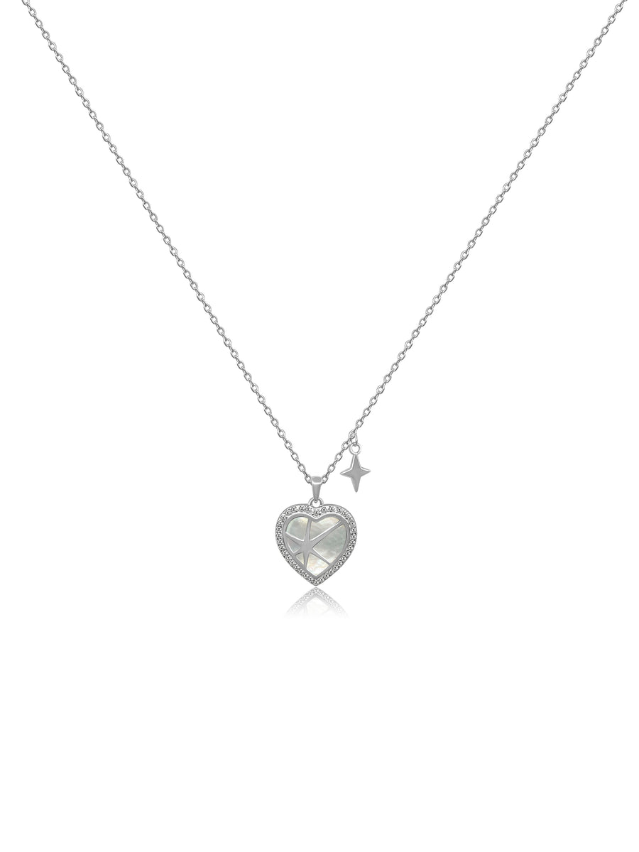 Starry Heart Sterling Silver Necklace