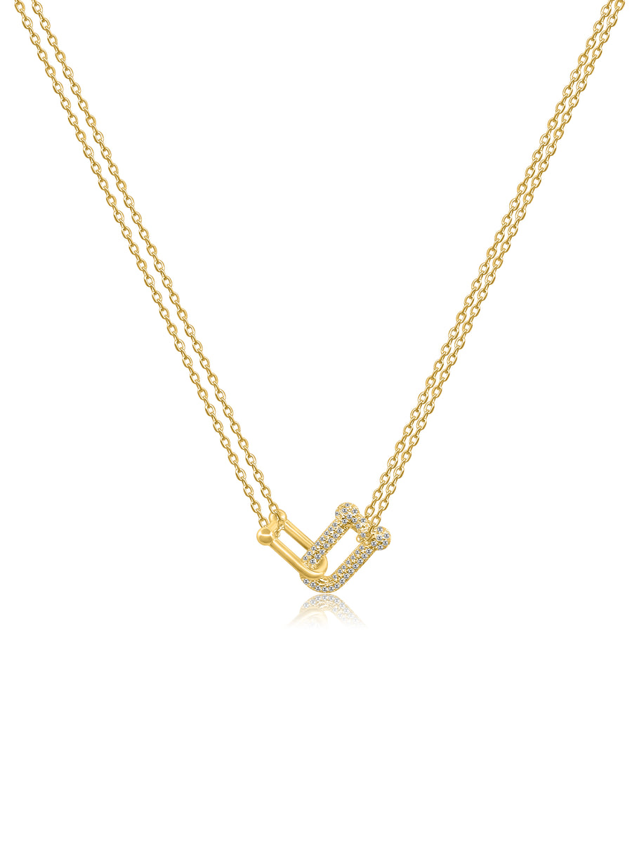 Eternal Sparkling Links Gold Necklace