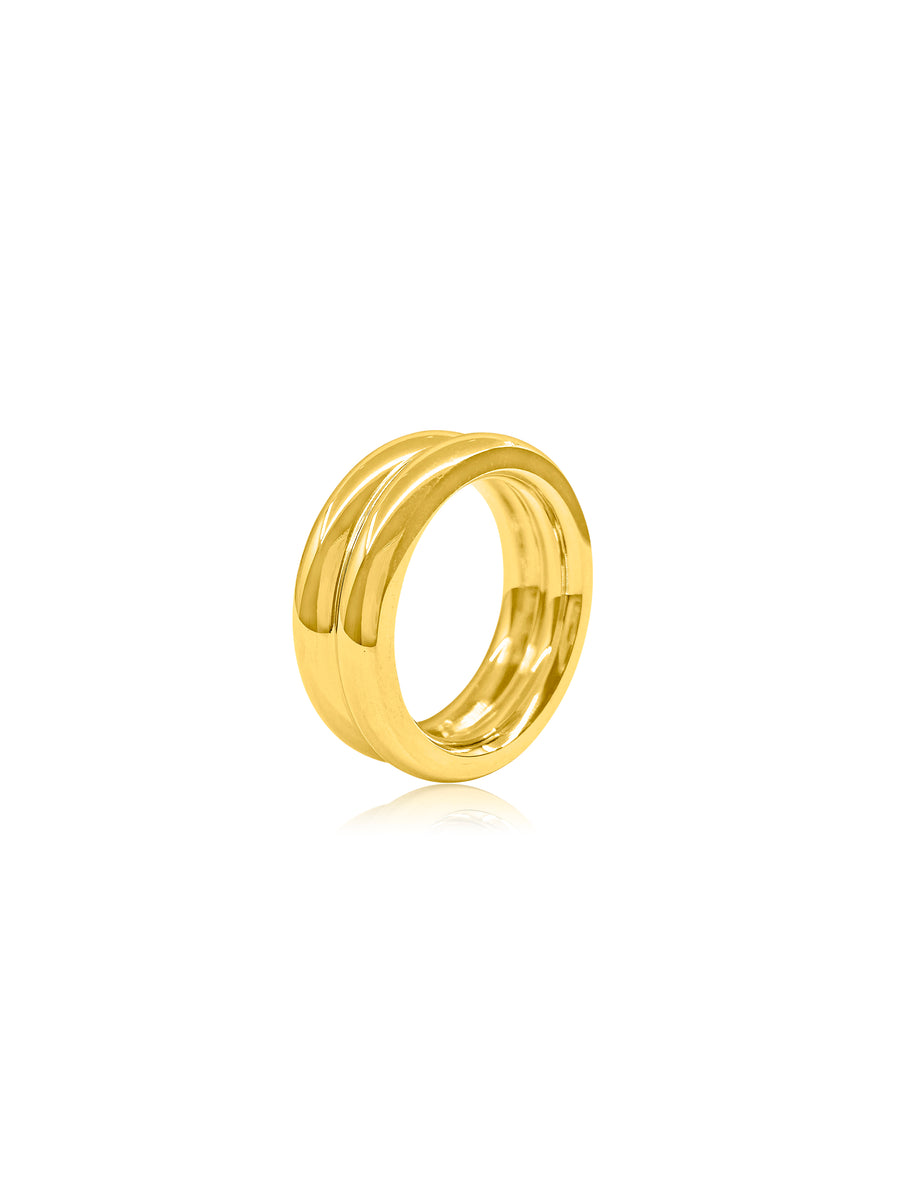 Dual Band Gold Ring