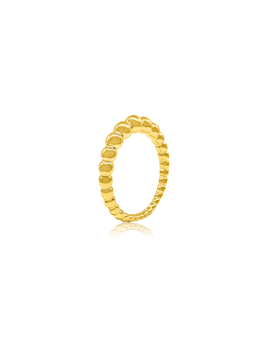 Beaded Gold Ring