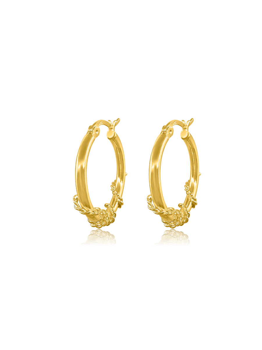 Vine Wrapped Gold Earrings (Large)