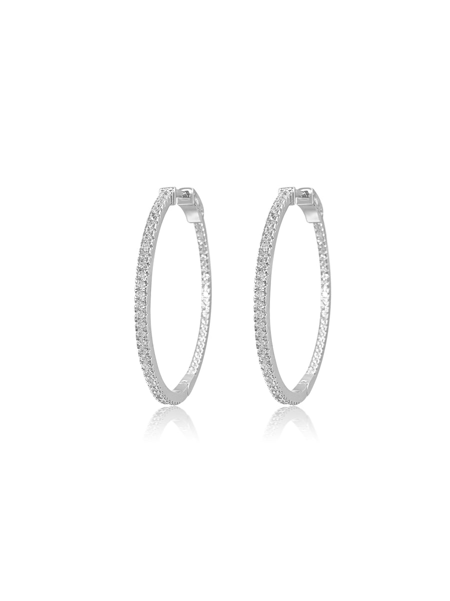 Diamante Hoop Earrings