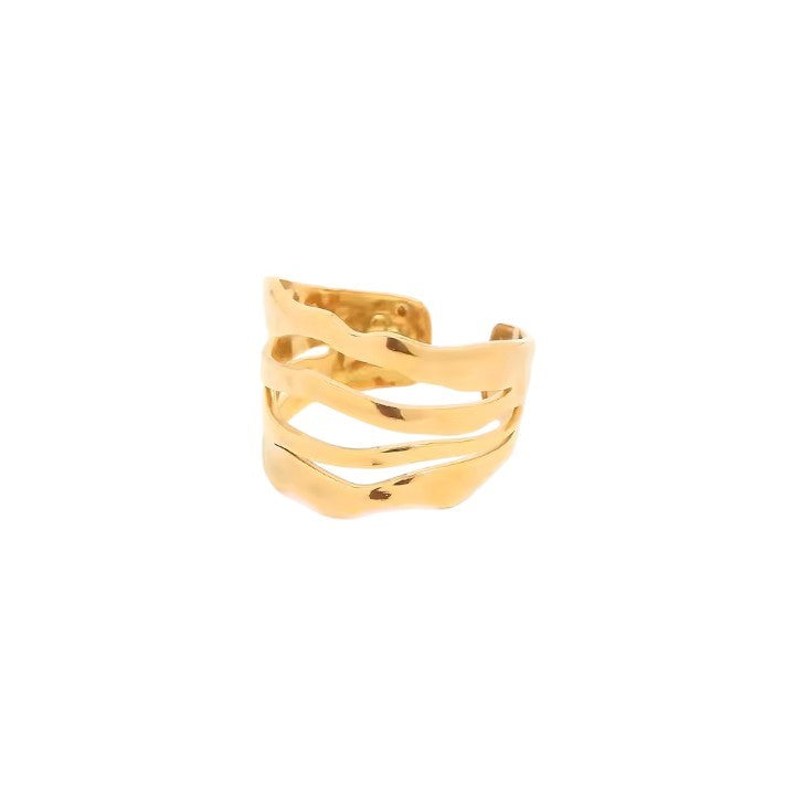 Waves & Ripples Gold Ring